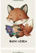 Foxie-Karte: Buch lesen
