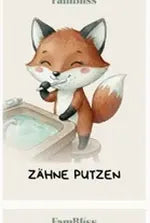 Foxie-Karte: Zähne putzen
